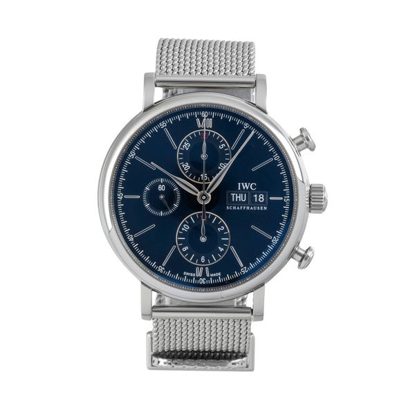 IWC Portofino Chronograph Edelstahl Automatik Herrenuhr Ref. IW391010 Papiere [2605421]