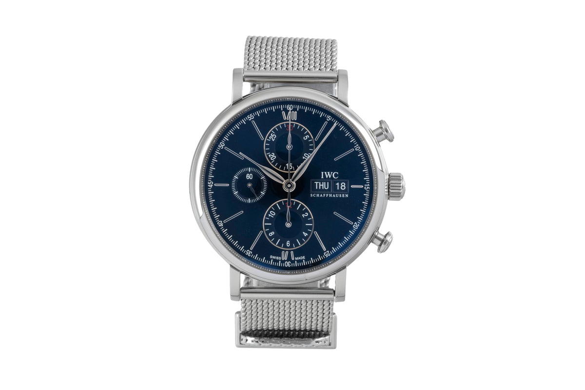 IWC Portofino chronograph steel automatic men's watch IW391010  [2605421]