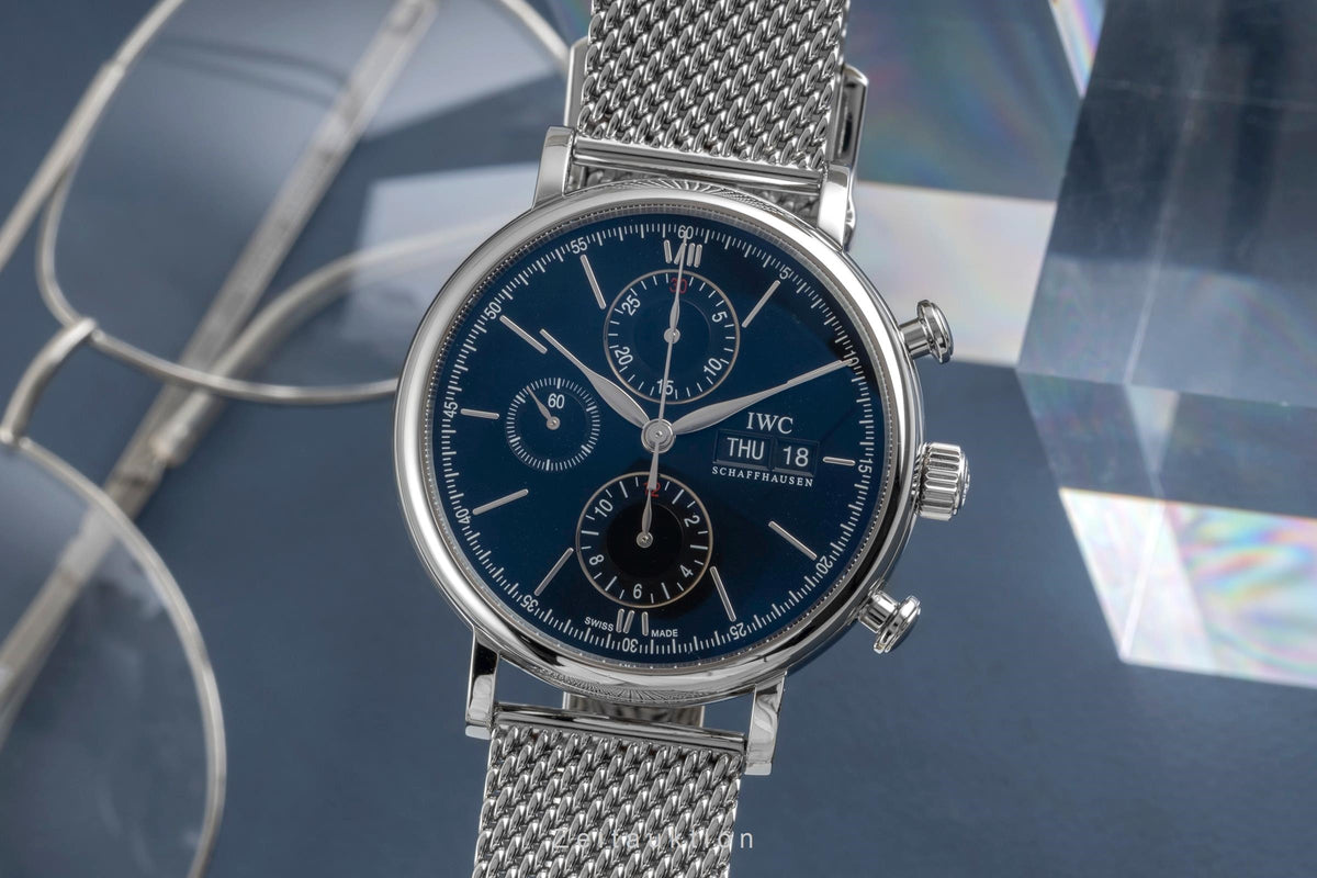 IWC Portofino Chronograph Edelstahl Automatik Herrenuhr Ref. IW391010 Papiere [2605421]
