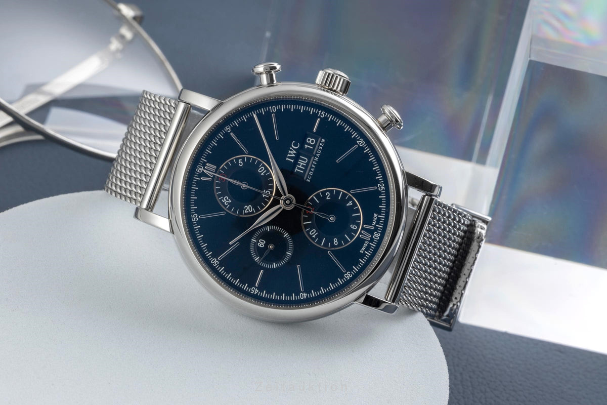IWC Portofino Chronograph Edelstahl Automatik Herrenuhr Ref. IW391010 Papiere [2605421]