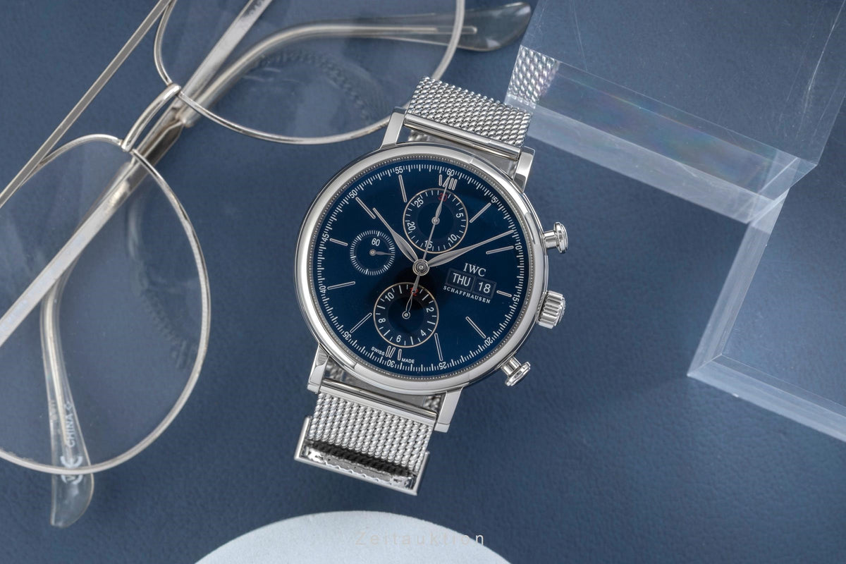IWC Portofino Chronograph Edelstahl Automatik Herrenuhr Ref. IW391010 Papiere [2605421]