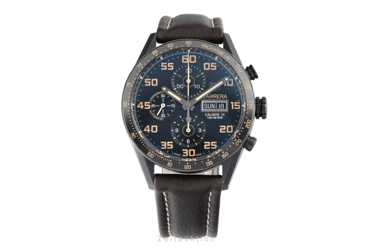 Tag Heuer Carrera Chronograph Titan Automatik Herrenuhr Ref. CV2A84.FC6394  [2605424]