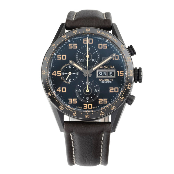Tag Heuer Carrera Chronograph Titan Automatik Herrenuhr Ref. CV2A84.FC6394  [2605424]