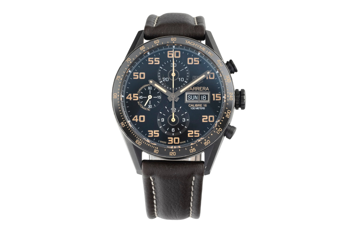 Tag Heuer Carrera Chronograph Titan Automatik Herrenuhr Ref. CV2A84.FC6394  [2605424]