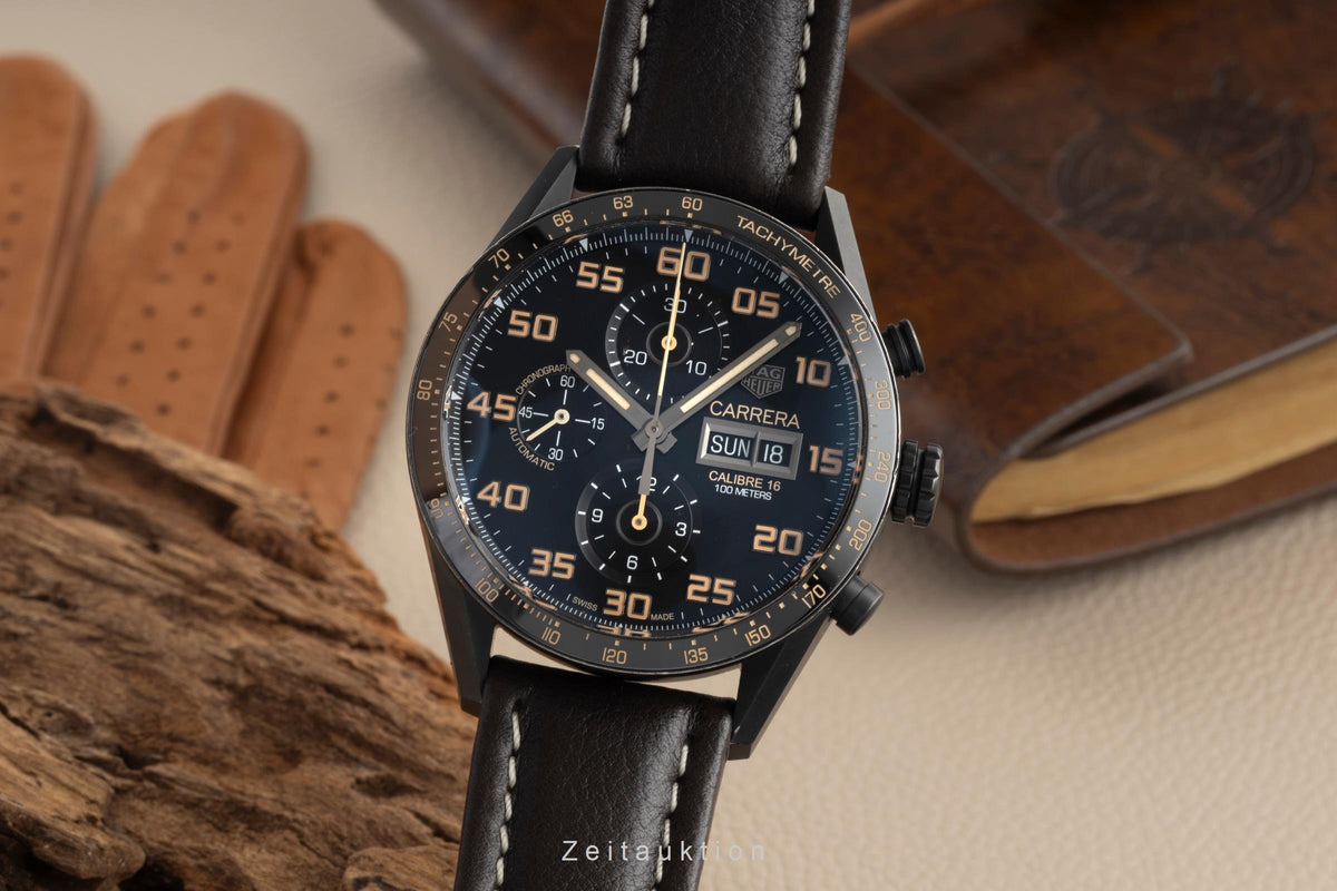 Tag Heuer Carrera Chronograph Titan Automatik Herrenuhr Ref. CV2A84.FC6394  [2605424]