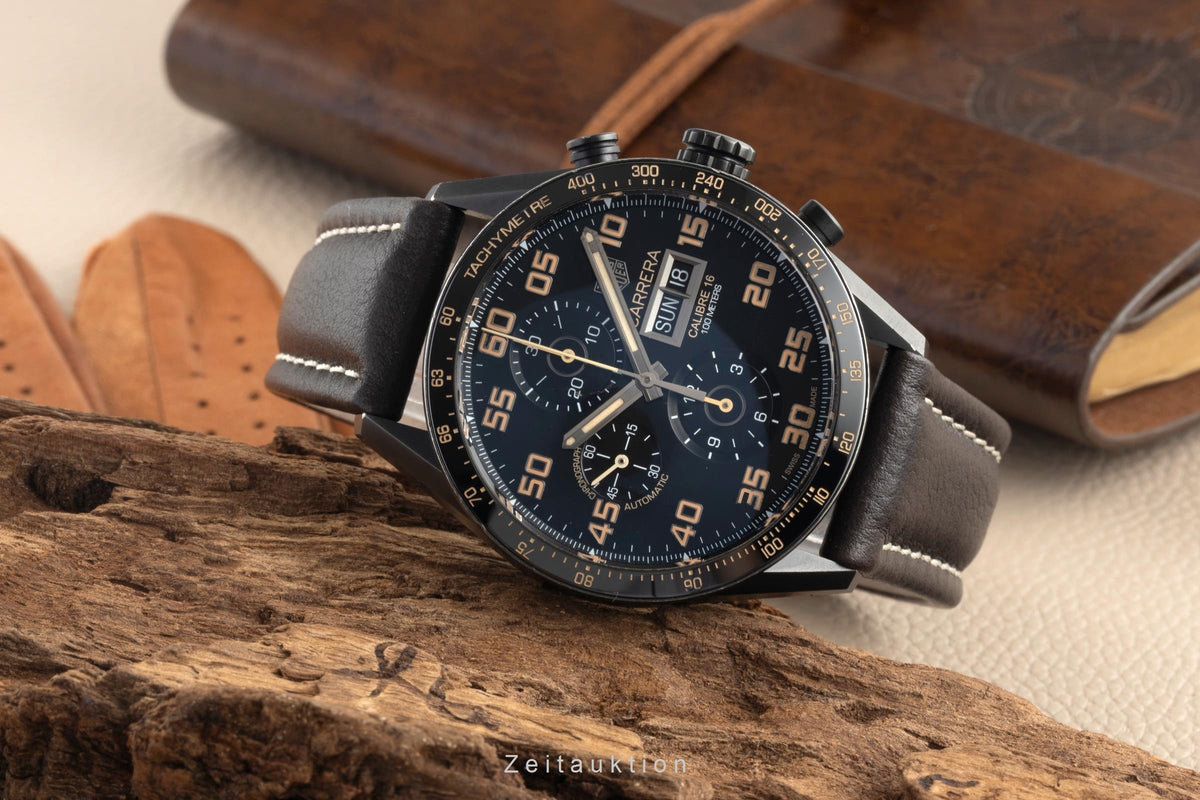 Tag Heuer Carrera Chronograph Titan Automatik Herrenuhr Ref. CV2A84.FC6394  [2605424]