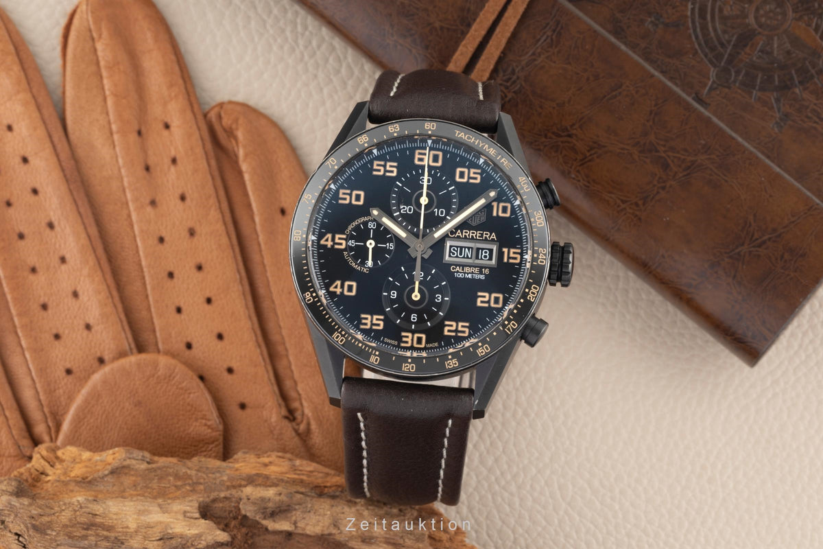 Tag Heuer Carrera Chronograph Titan Automatik Herrenuhr Ref. CV2A84.FC6394  [2605424]