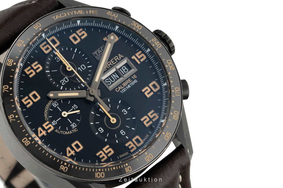 Tag Heuer Carrera Chronograph Titan Automatik Herrenuhr Ref. CV2A84.FC6394  [2605424]