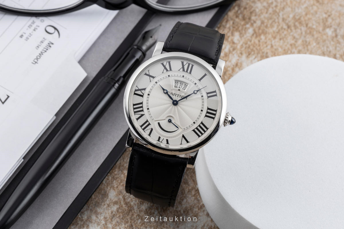 Cartier Rotonde de Cartier Stahl Handaufzug Herrenuhr Ref. W1556369 Papiere [2605428]