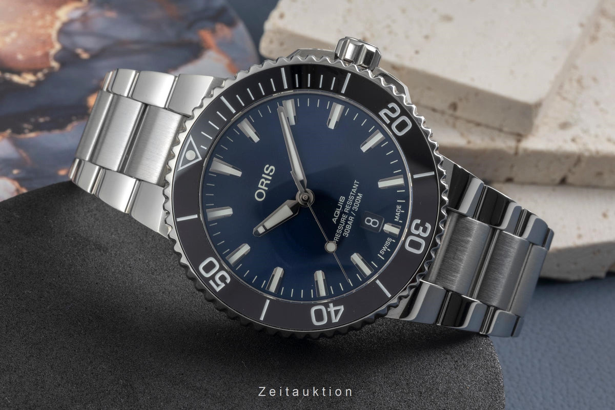 Oris Aquis Date steel automatic men's watch 01 733 7766 4135  [2605456]