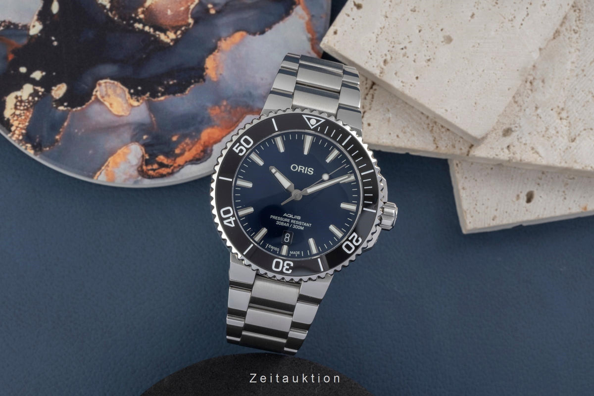 Oris Aquis Date steel automatic men's watch 01 733 7766 4135  [2605456]