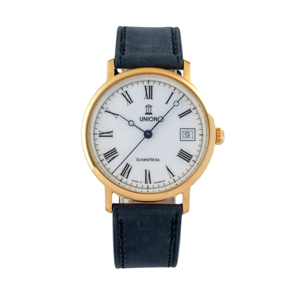 Union Glashütte Klassik gilt-brass automatic men's watch  [2605464]