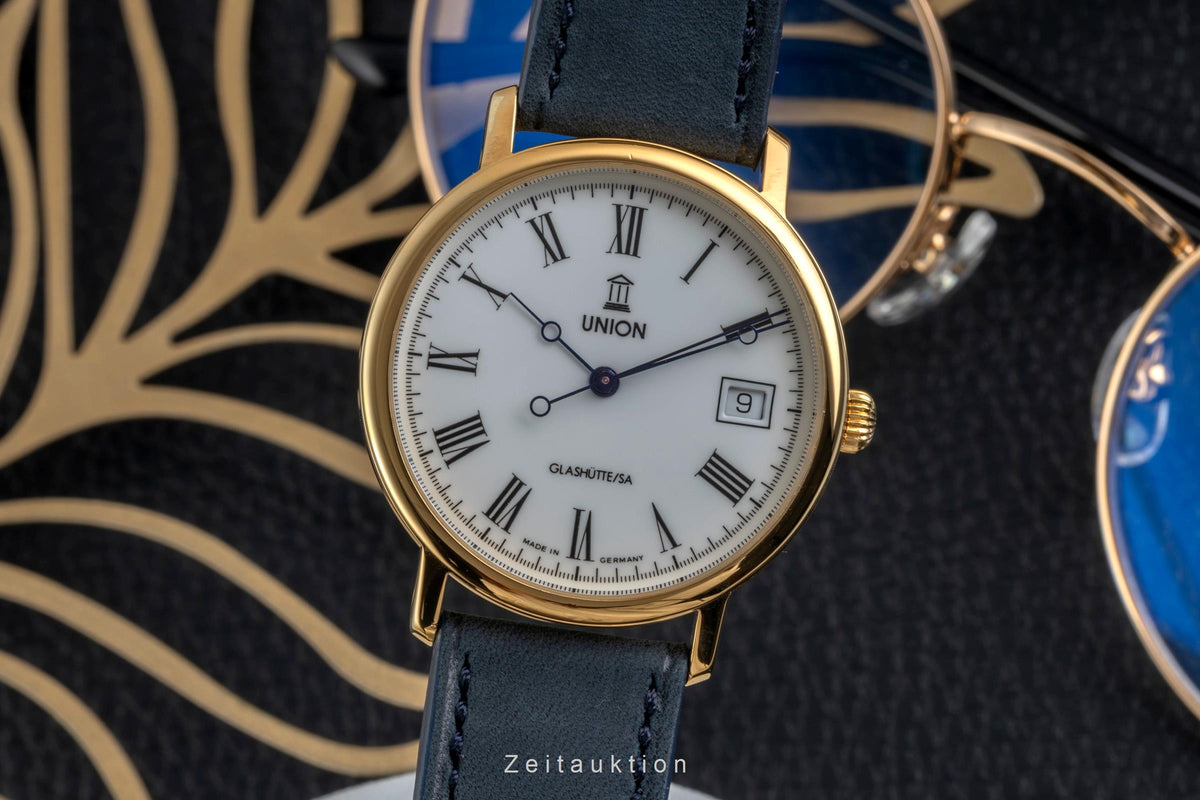 Union Glashütte Klassik gilt-brass automatic men's watch  [2605464]