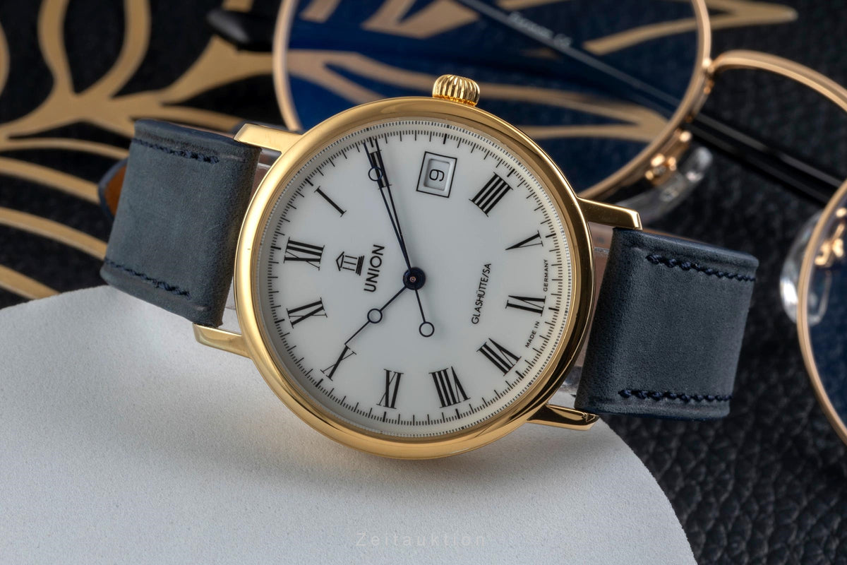 Union Glashütte Klassik gilt-brass automatic men's watch  [2605464]