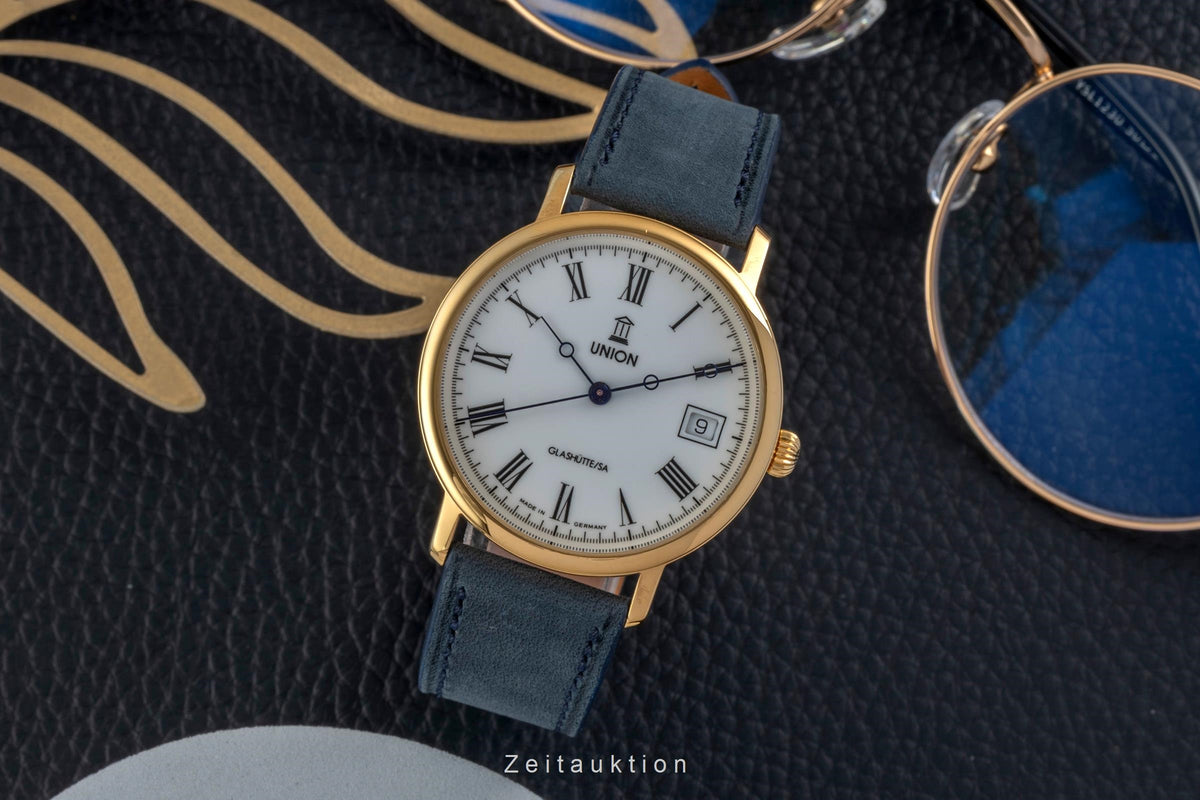 Union Glashütte Klassik gilt-brass automatic men's watch  [2605464]