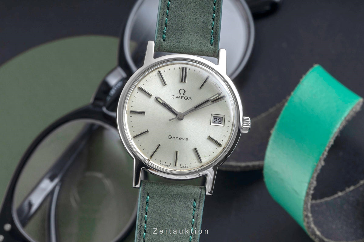 Omega Geneve steel manual winding men's watch 136.0104 Vintage  [2605476]
