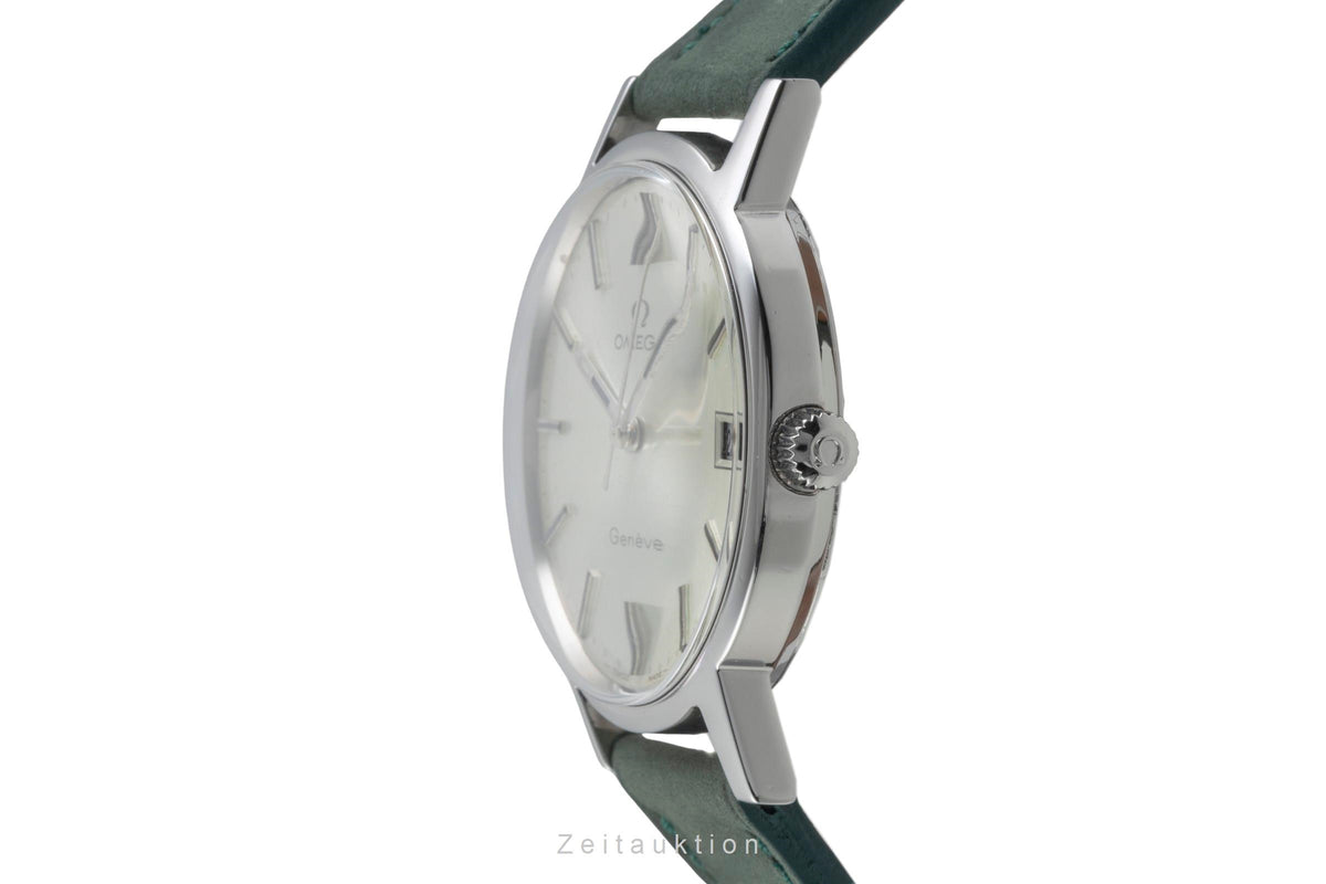 Omega Geneve acciaio carica manuale orologio da uomo 136.0104 Vintage  [2605476]