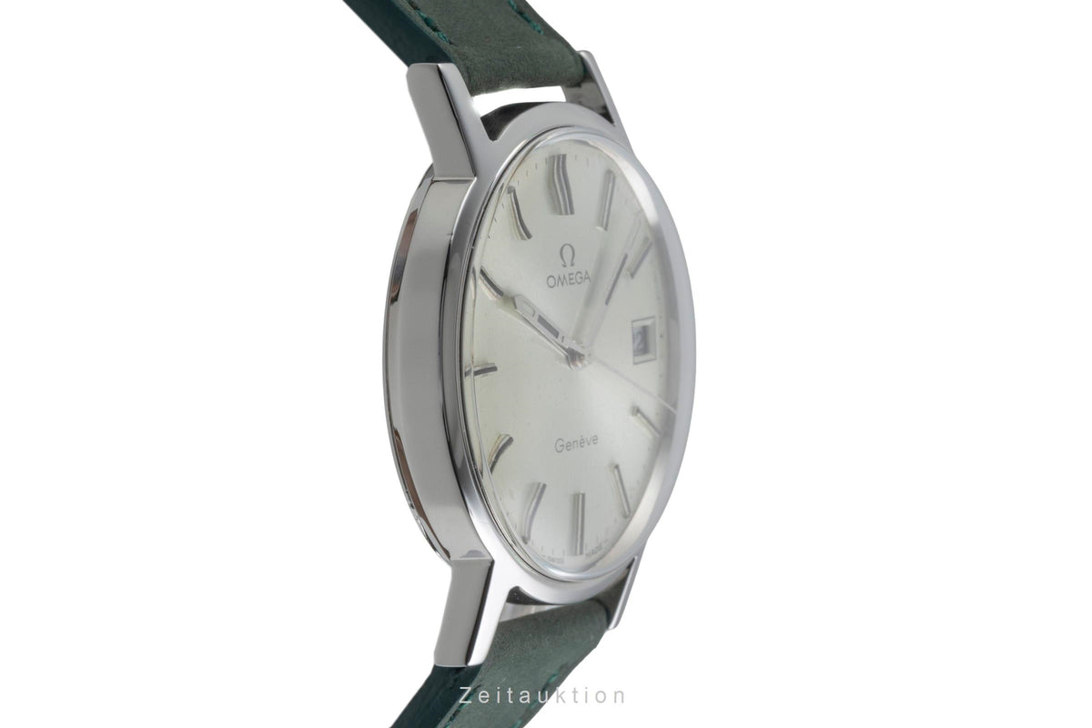Omega Geneve acciaio carica manuale orologio da uomo 136.0104 Vintage  [2605476]