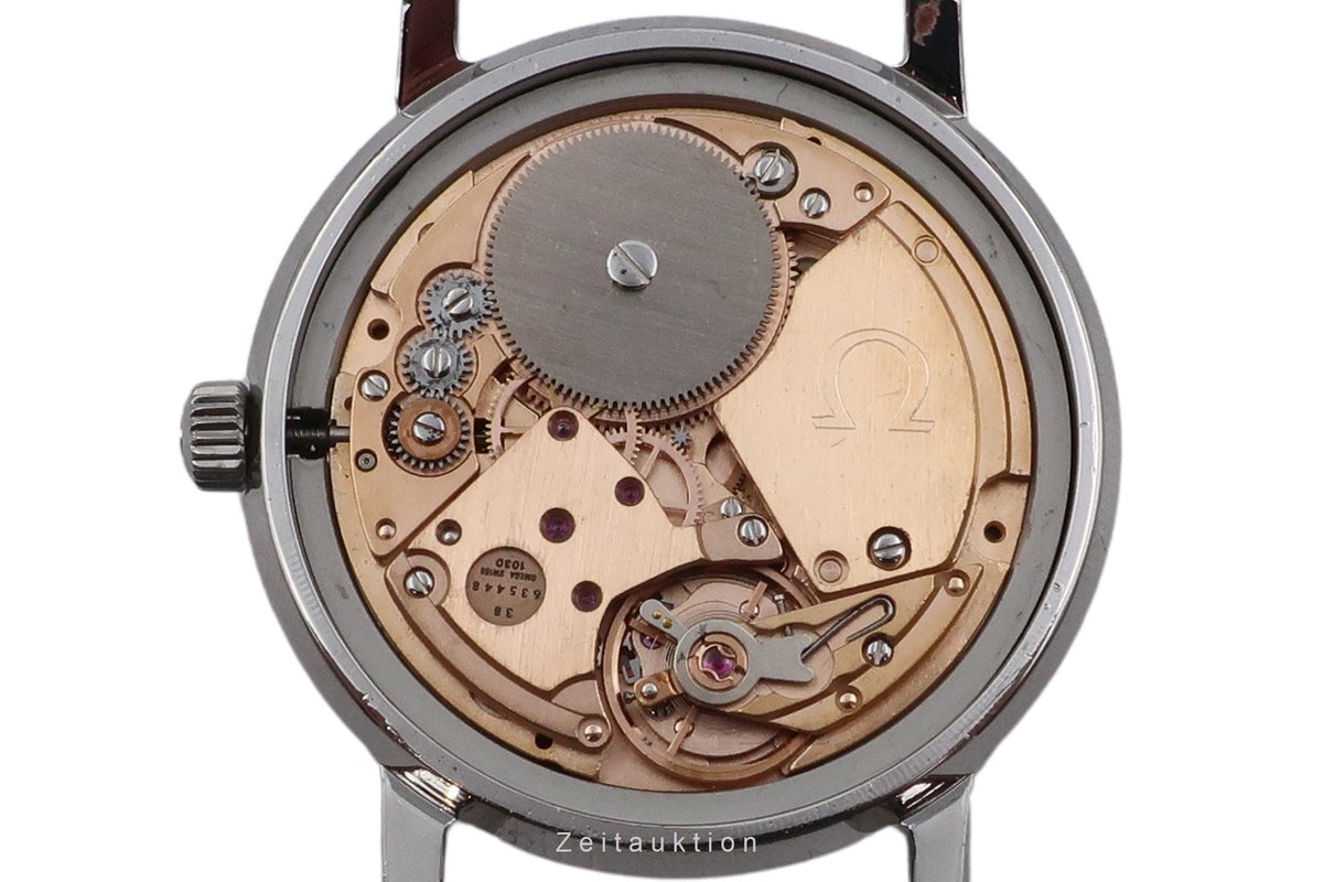 Omega Geneve acciaio carica manuale orologio da uomo 136.0104 Vintage  [2605476]