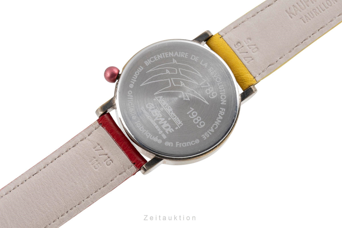 Alain Silberstein chromed brass quartz men's watch  [2605478]