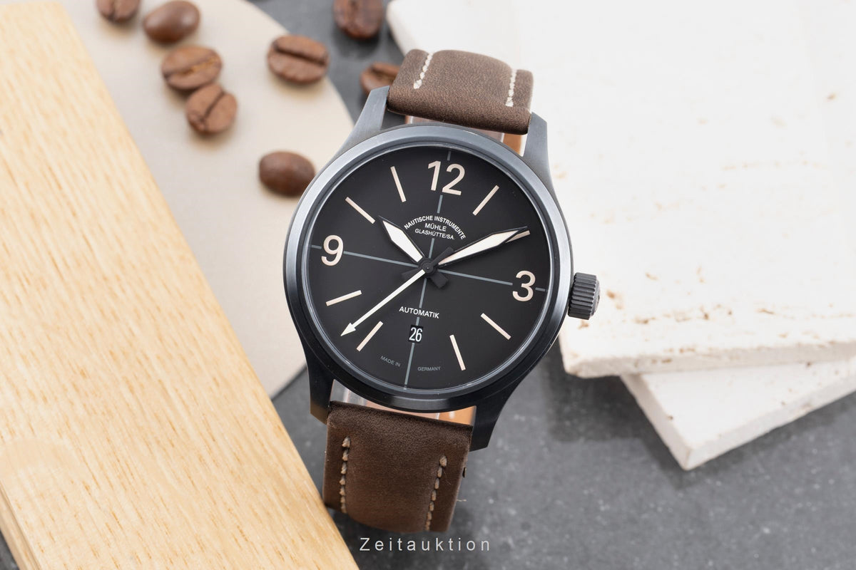 Mühle Glashütte Terranaut II Trail Stahl Automatik Herrenuhr Ref. M1-40-43/7 B&P [2605486]