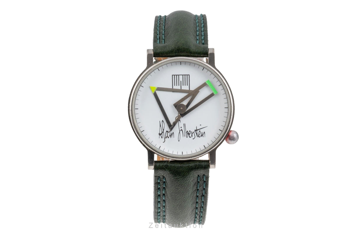 Alain Silberstein Klok chromed brass quartz men's watch  [2605499]