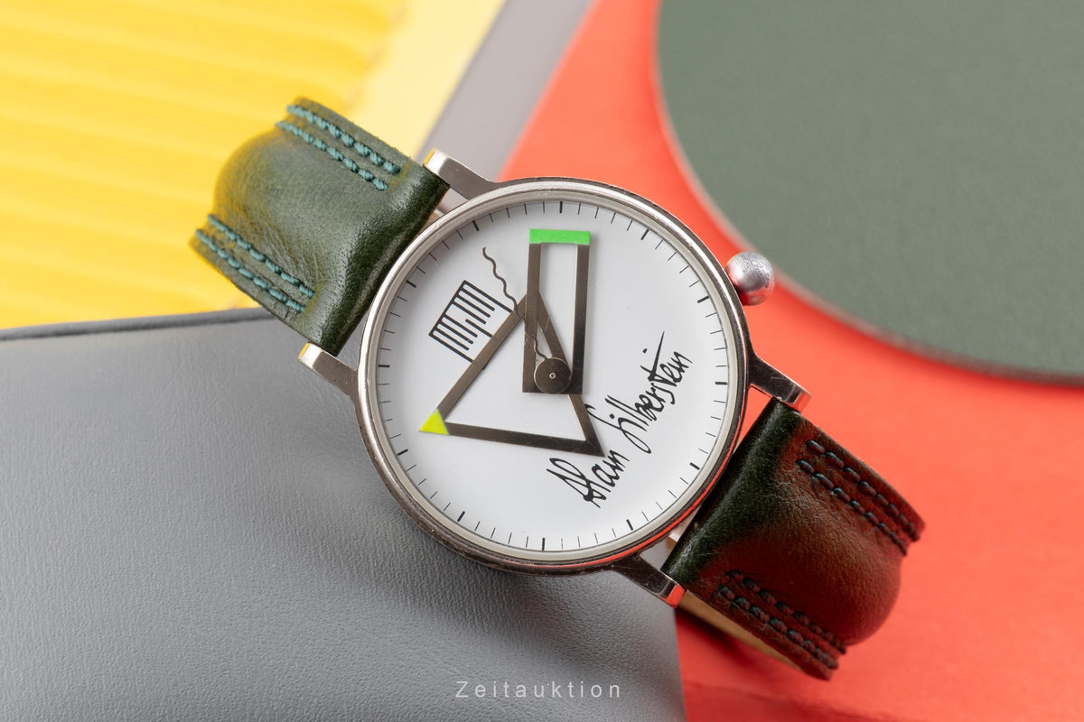 Alain Silberstein Klok chromed brass quartz men's watch  [2605499]