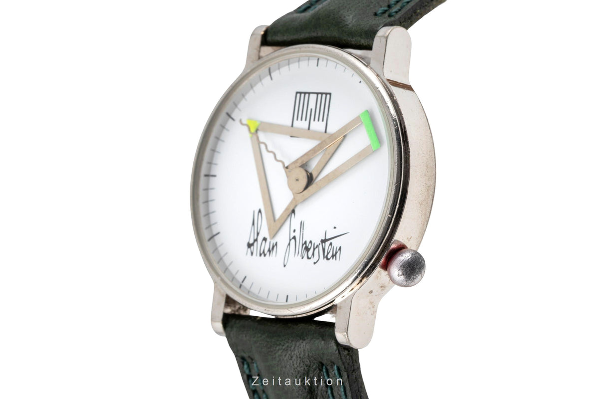 Alain Silberstein Klok chromed brass quartz men's watch  [2605499]