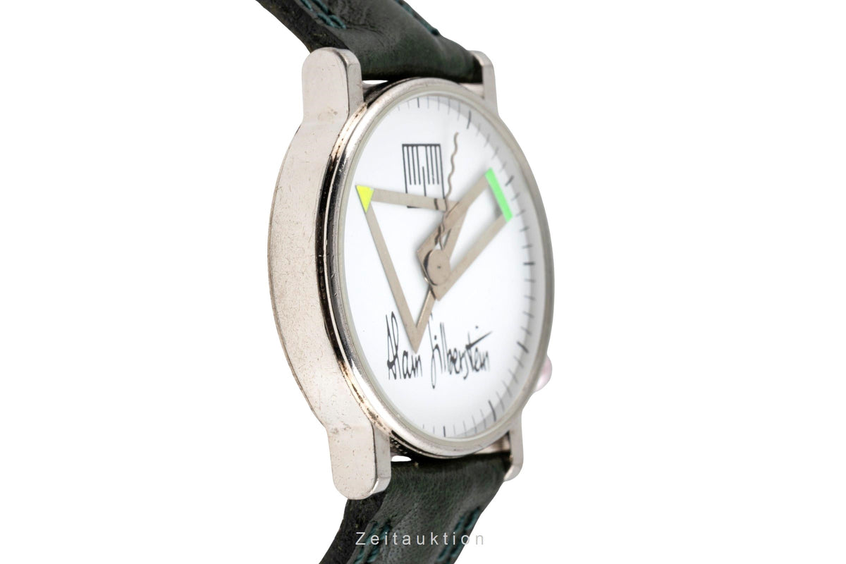 Alain Silberstein Klok chromed brass quartz men's watch  [2605499]