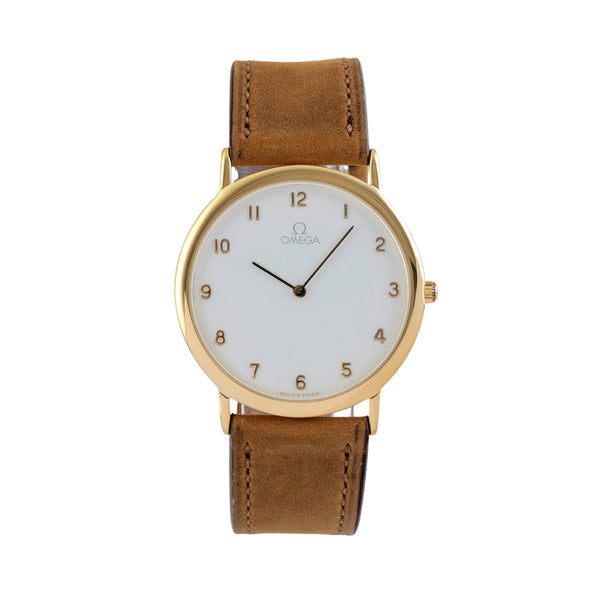Omega De Ville gilt-brass quartz men's watch 195.0075.2  [2605500]