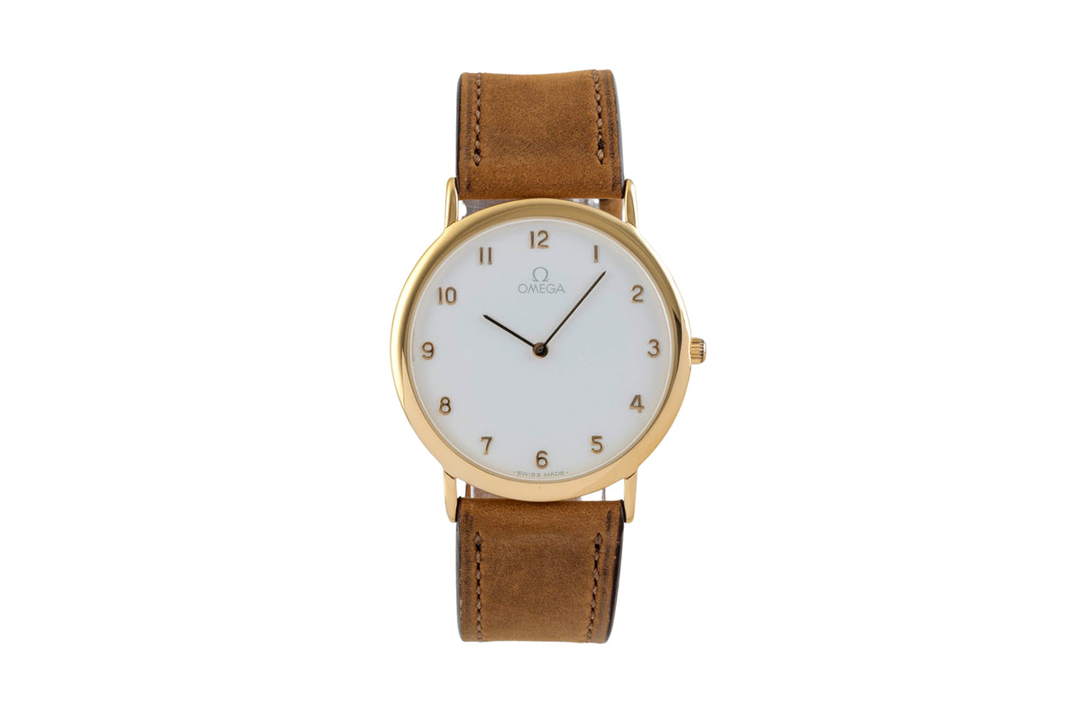 Omega De Ville gilt-brass quartz men's watch 195.0075.2  [2605500]