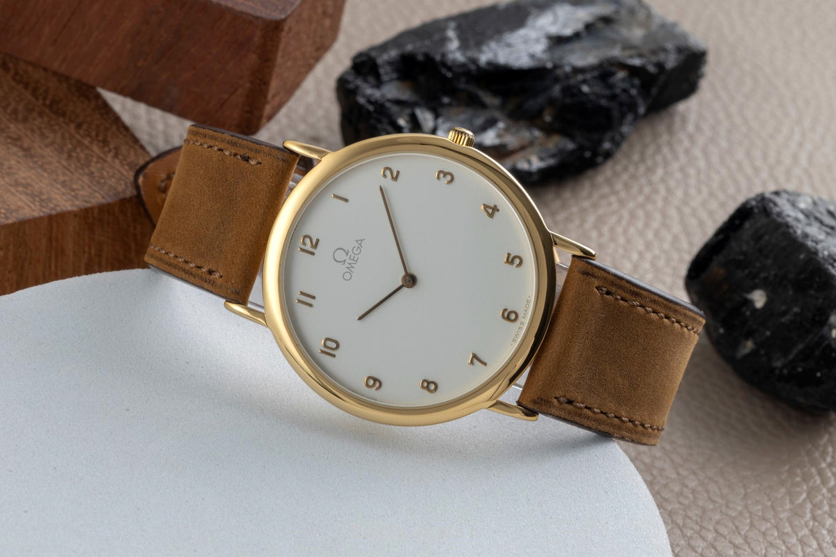 Omega De Ville gilt-brass quartz men's watch 195.0075.2  [2605500]