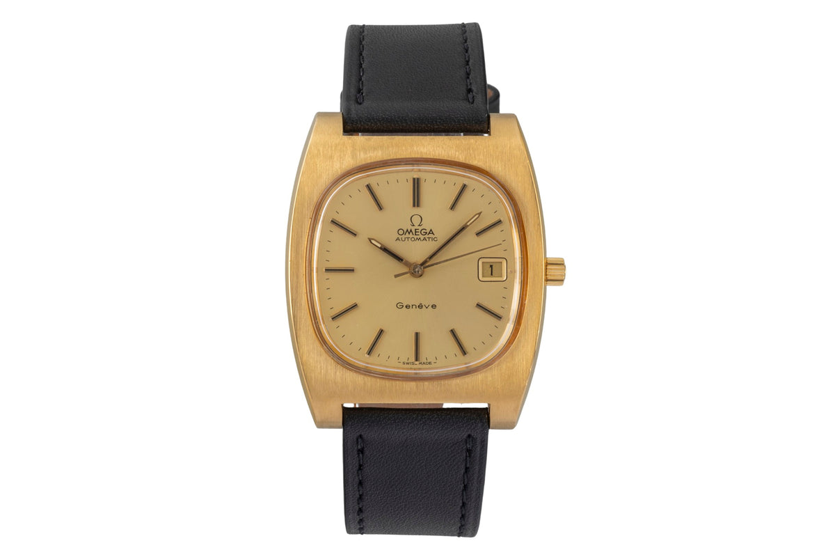 Omega Geneve gilt-brass automatic men's watch 166.0190 Vintage  [2605502]