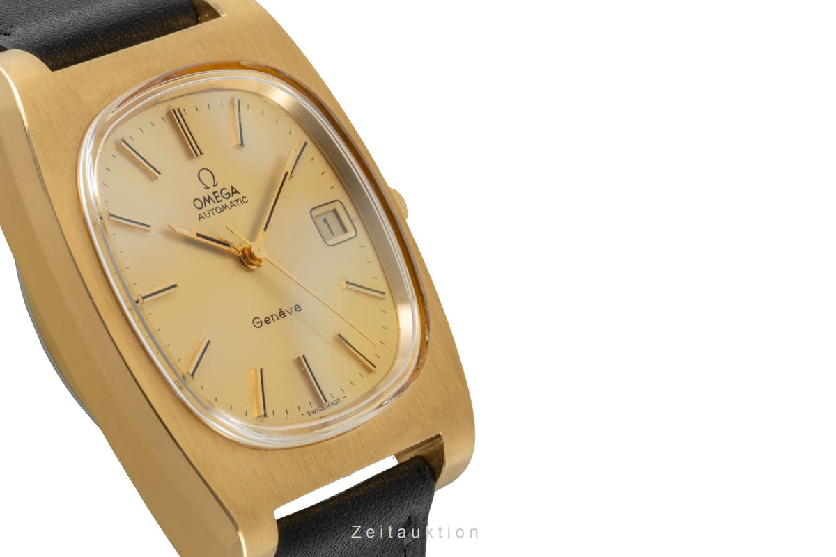 Omega Geneve gilt-brass automatic men's watch 166.0190 Vintage  [2605502]