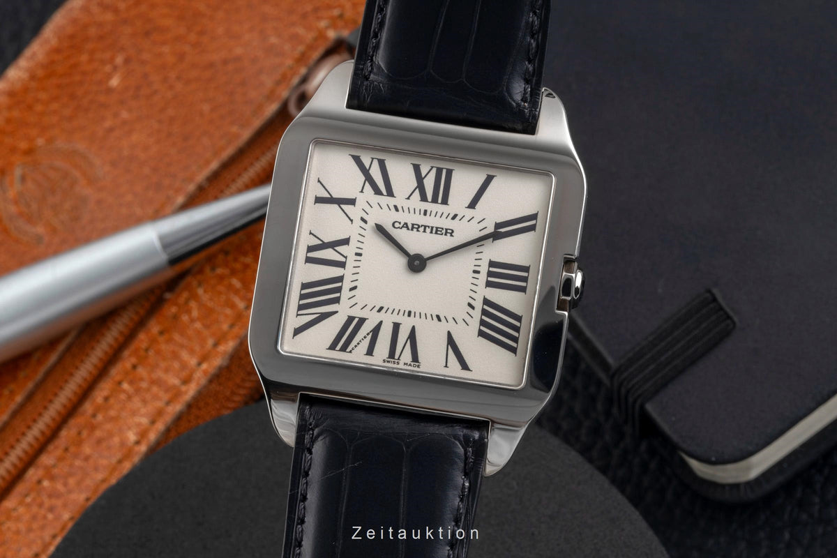 Cartier Santos Dumont 18 ct white gold manual winding men's watch W2007051  [2605515]