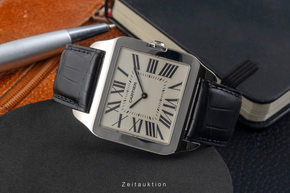 Cartier Santos Dumont 18 ct white gold manual winding men's watch W2007051  [2605515]