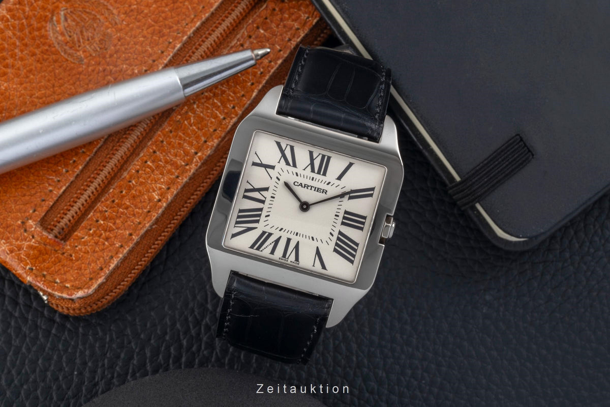 Cartier Santos Dumont 18 ct white gold manual winding men's watch W2007051  [2605515]