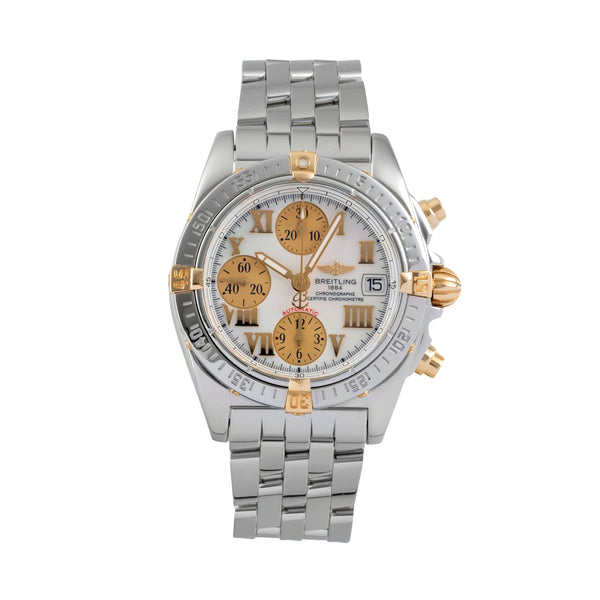 Breitling Chronograph Cockpit Stahl Gold Ref. B13358 B152A97PA B&P 2006 [2605521]