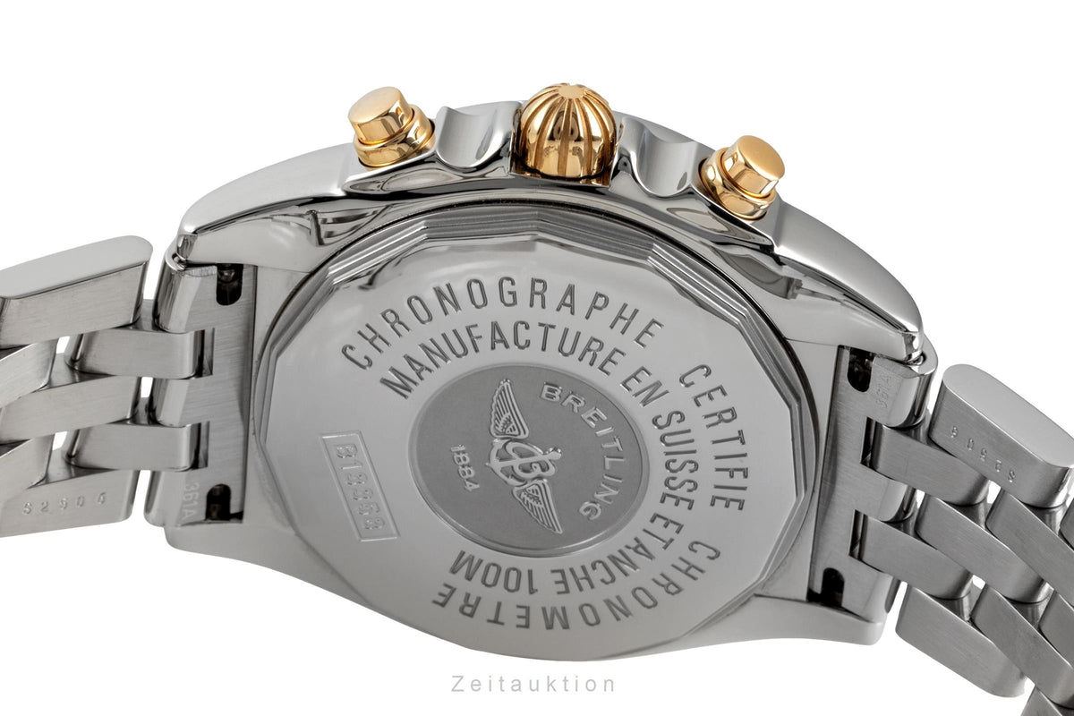 Breitling Chronograph Cockpit Stahl Gold Ref. B13358 B152A97PA B&P 2006 [2605521]