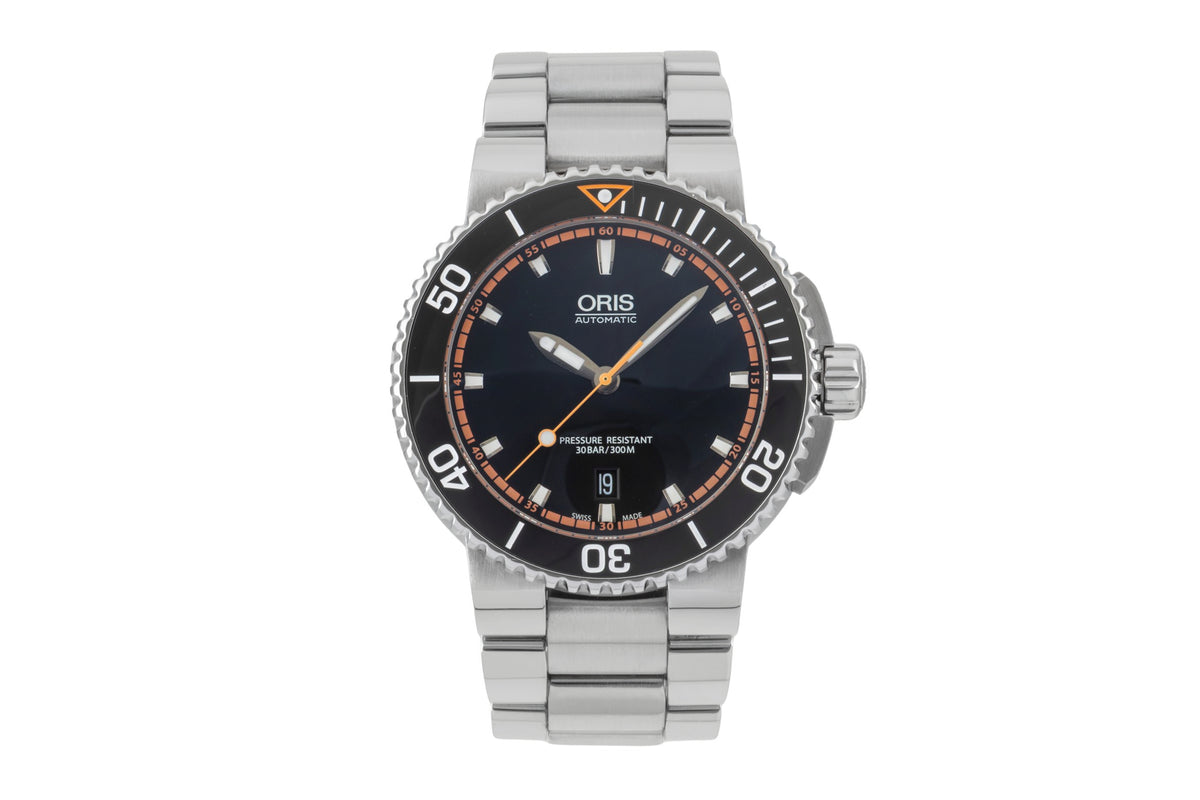 Oris Aquis Date acier automatique montre pour hommes 01 733 7653 4128-07 8 26 01PEB  [2605525]