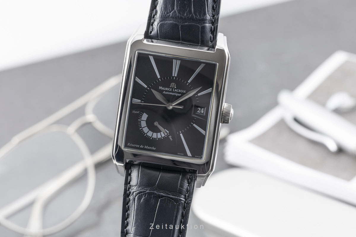 Maurice Lacroix Pontos Reserve de Marche Stahl Automatik Ref. PT6167 B&P [2605529]