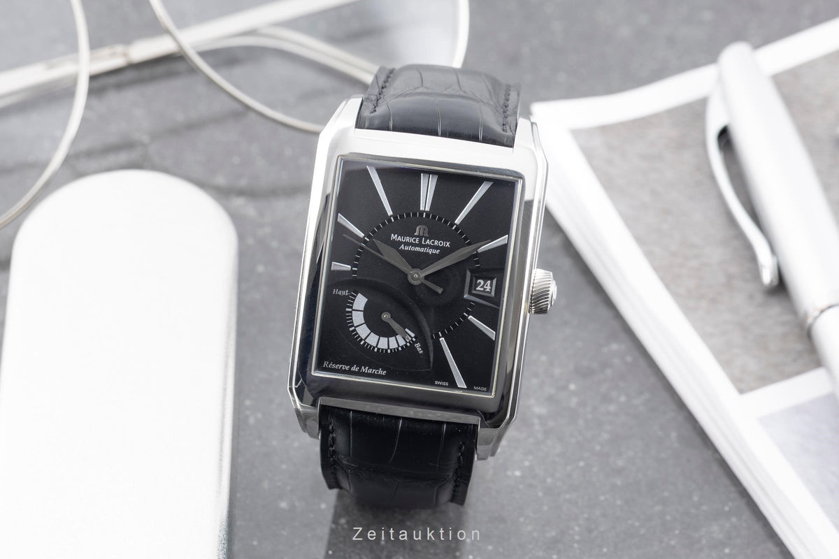 Maurice Lacroix Pontos Reserve de Marche Stahl Automatik Ref. PT6167 B&P [2605529]