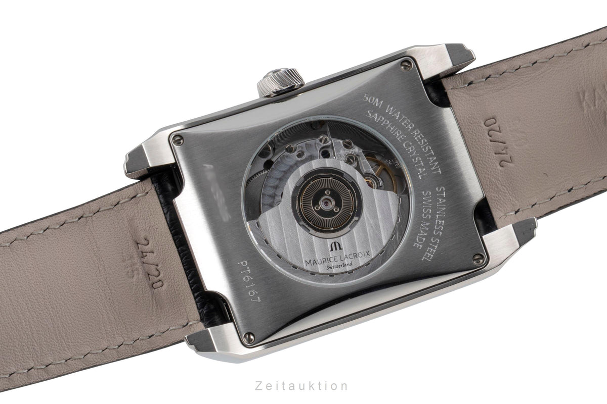 Maurice Lacroix Pontos Reserve de Marche Stahl Automatik Ref. PT6167 B&P [2605529]