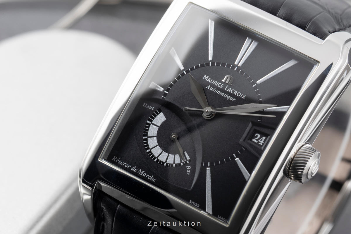 Maurice Lacroix Pontos Reserve de Marche Stahl Automatik Ref. PT6167 B&P [2605529]