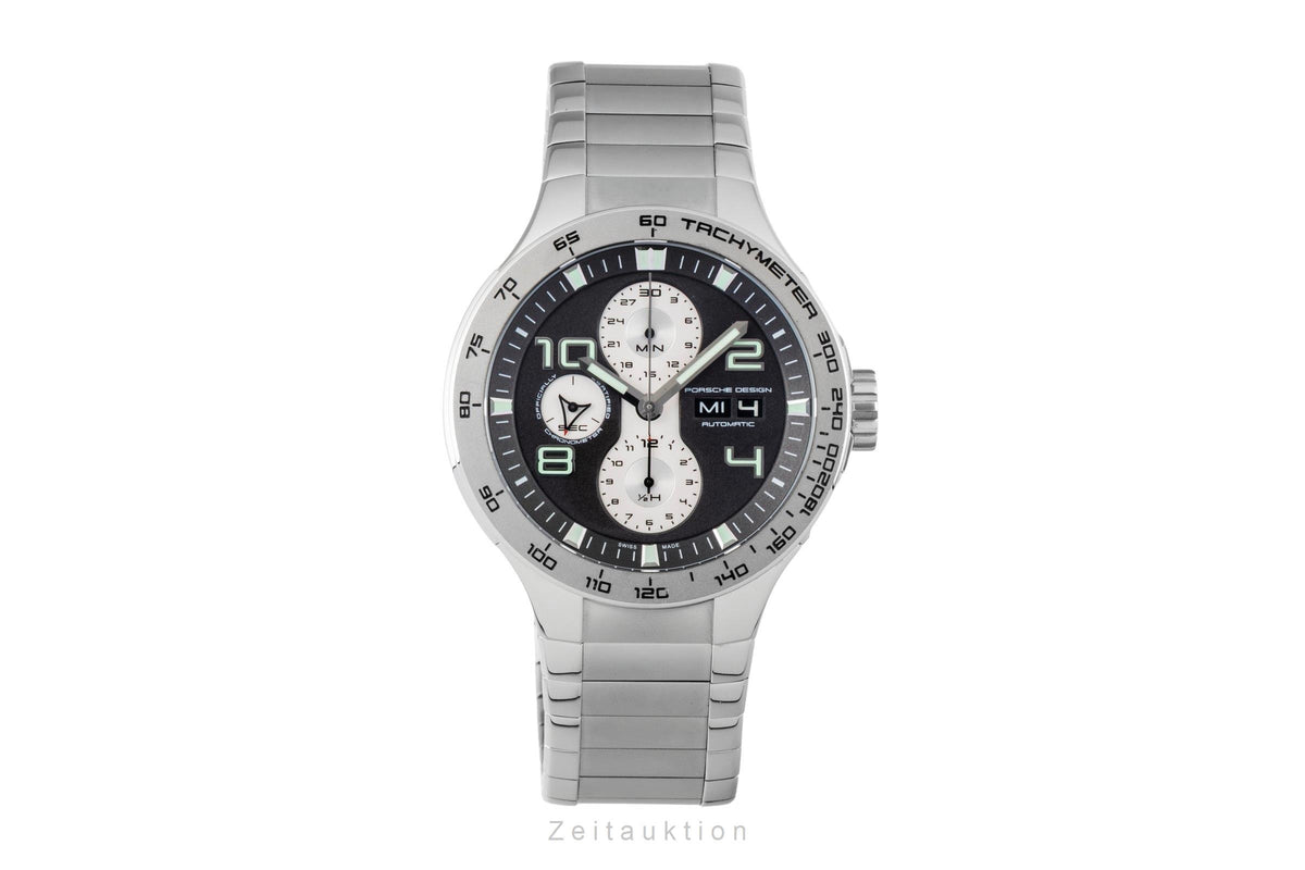 Porsche Design Flat Six Edelstahl Automatik Herrenuhr Ref. 6340.41.44 Papiere [2605531]