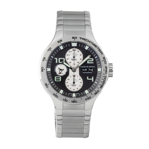 Porsche Design Flat Six Edelstahl Automatik Herrenuhr Ref. 6340.41.44 Papiere [2605531]
