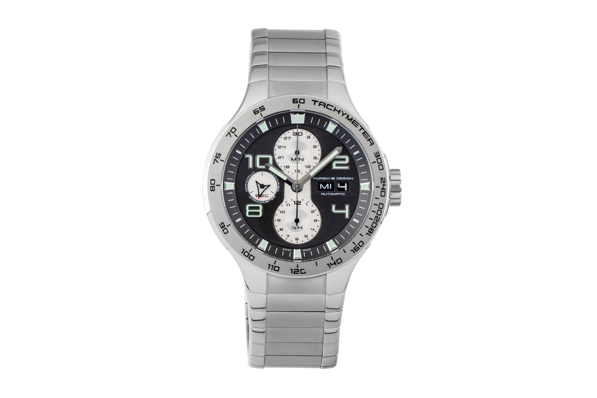 Porsche Design Flat Six Edelstahl Automatik Herrenuhr Ref. 6340.41.44 Papiere [2605531]