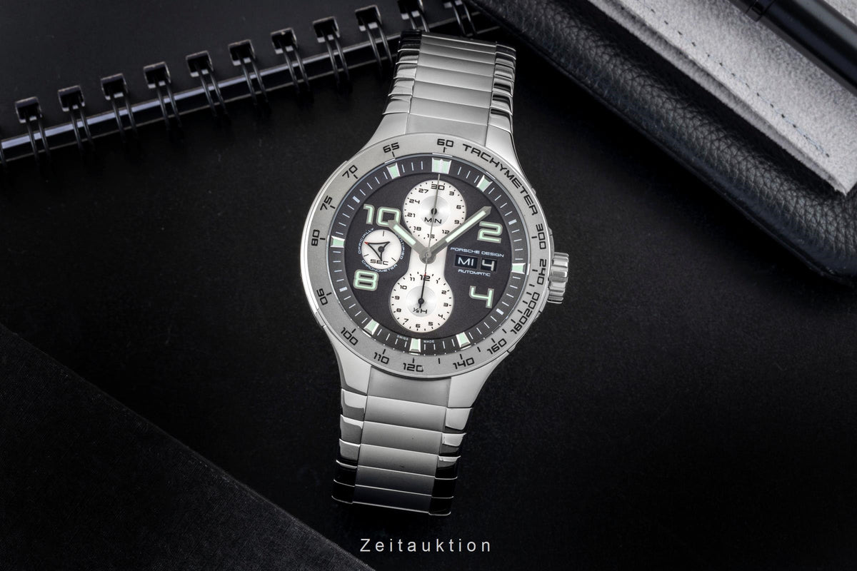 Porsche Design Flat Six Edelstahl Automatik Herrenuhr Ref. 6340.41.44 Papiere [2605531]