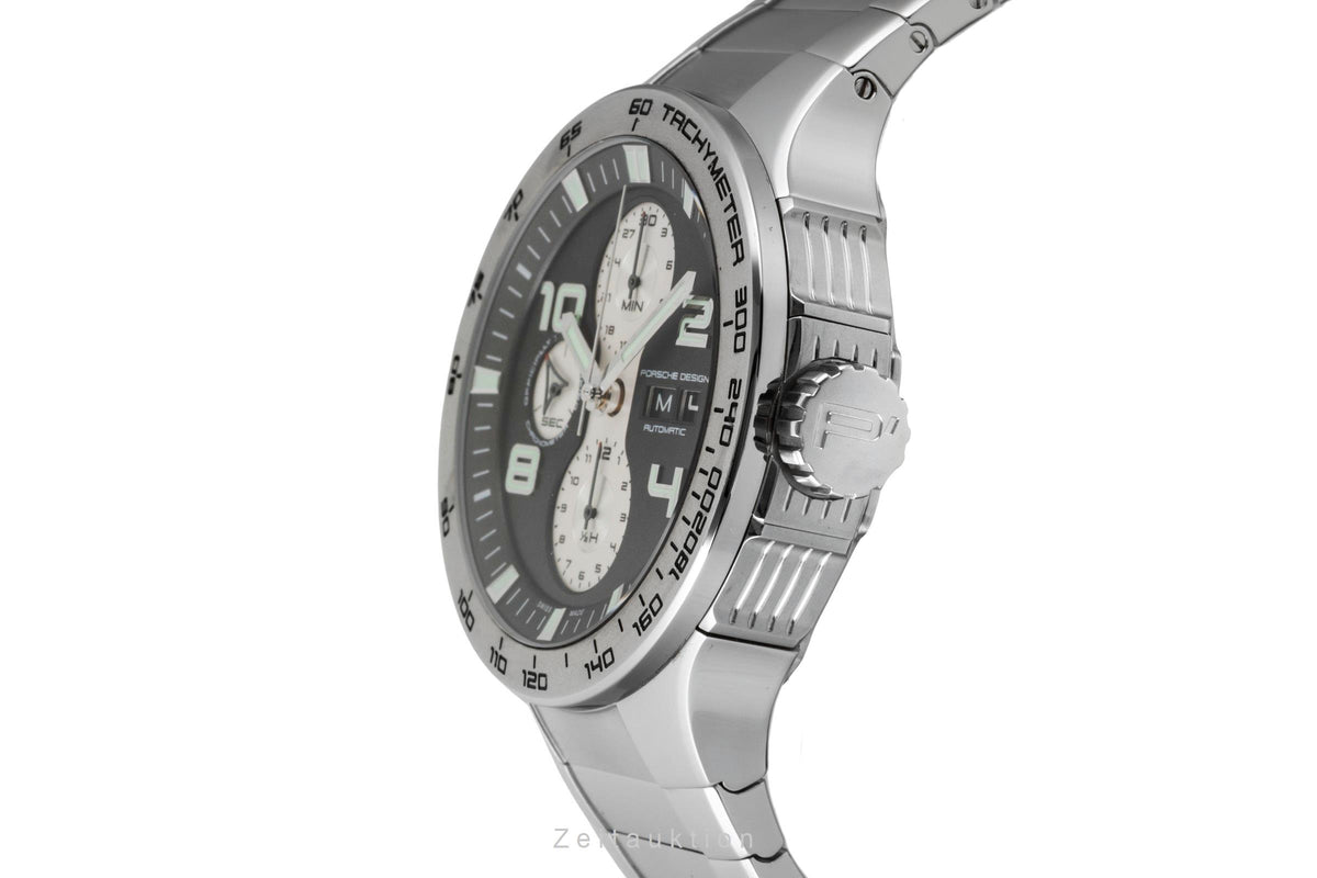 Porsche Design Flat Six Edelstahl Automatik Herrenuhr Ref. 6340.41.44 Papiere [2605531]