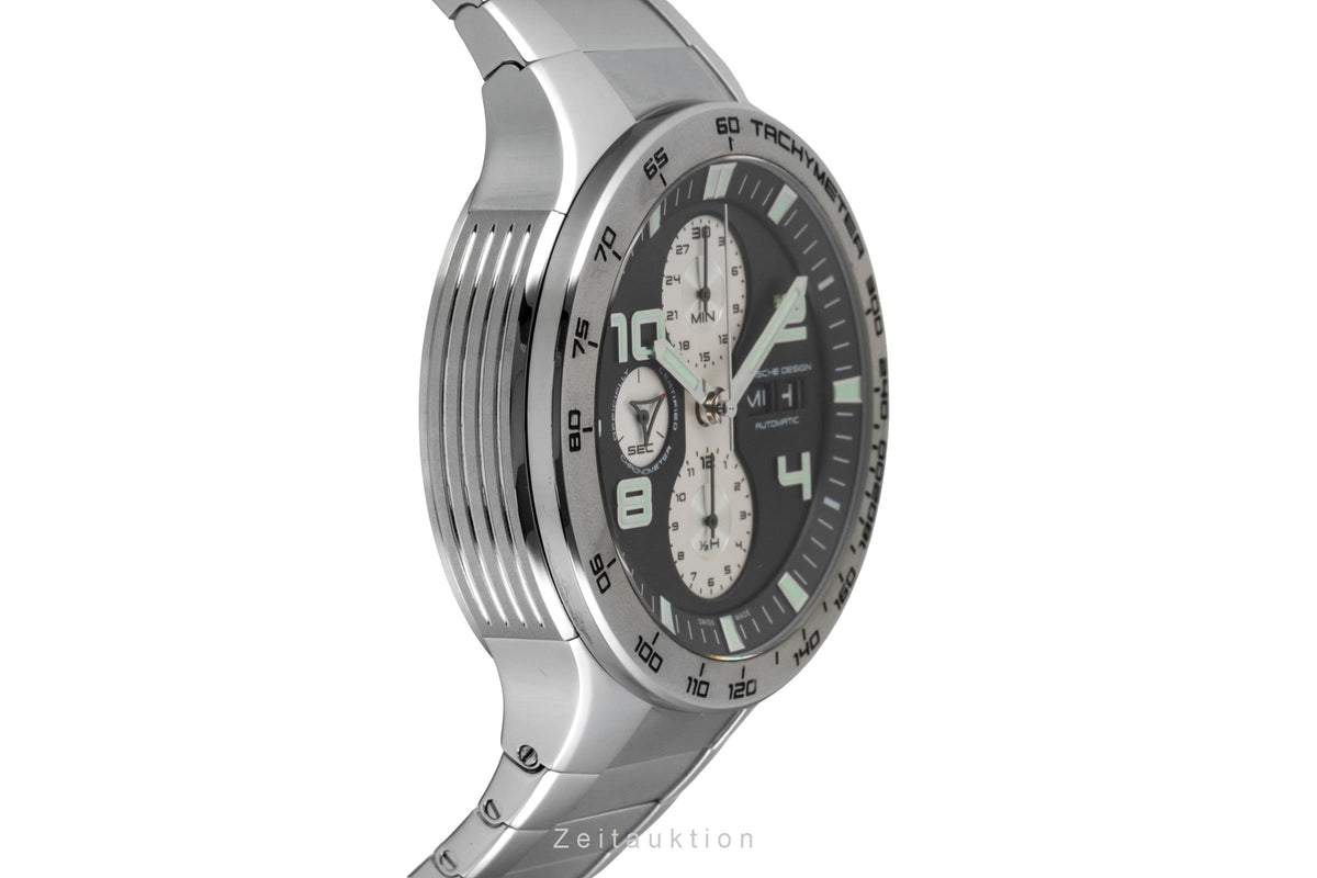Porsche Design Flat Six Edelstahl Automatik Herrenuhr Ref. 6340.41.44 Papiere [2605531]